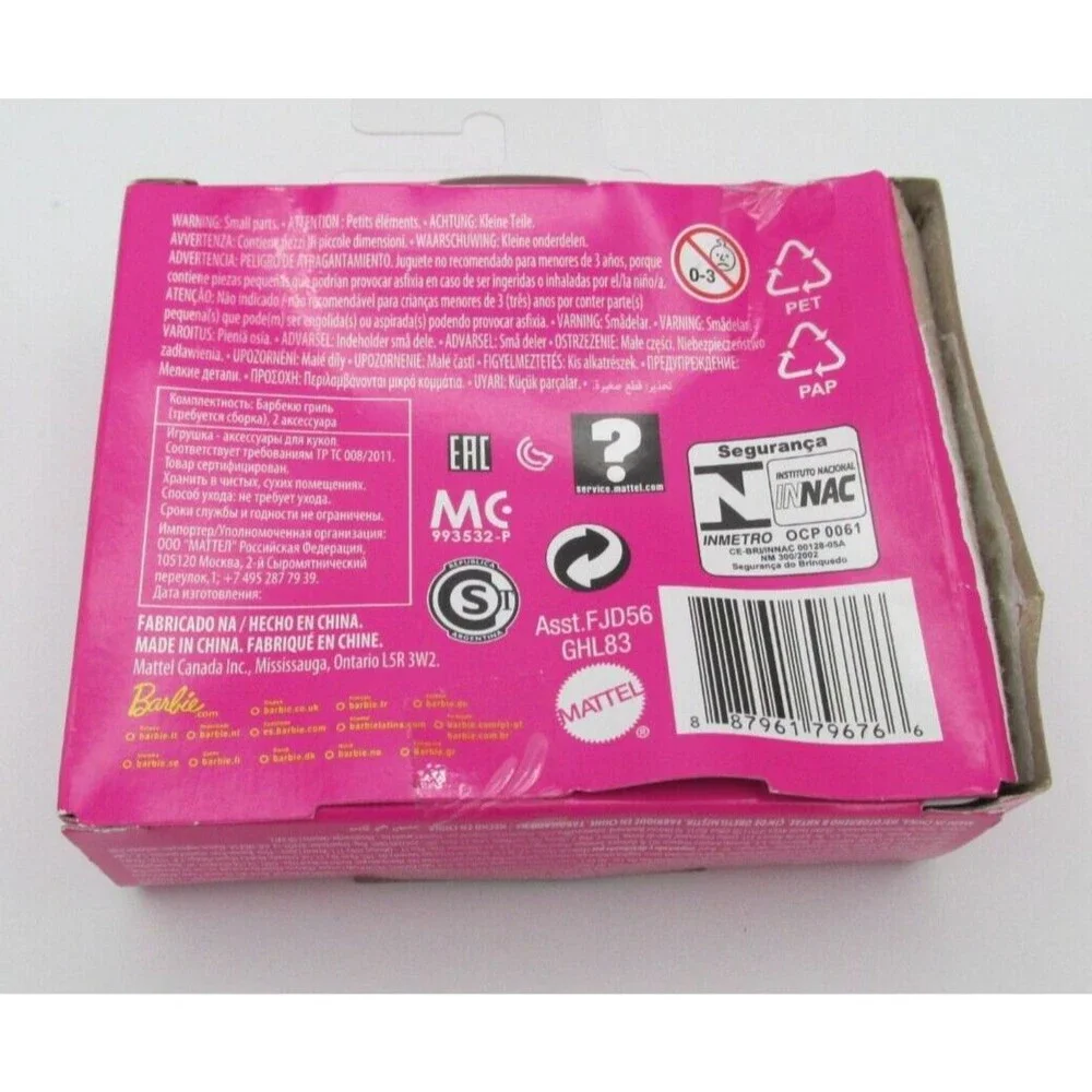 Barbie Accessory Pack Barbecue BBQ Accessories new in damaged packaging